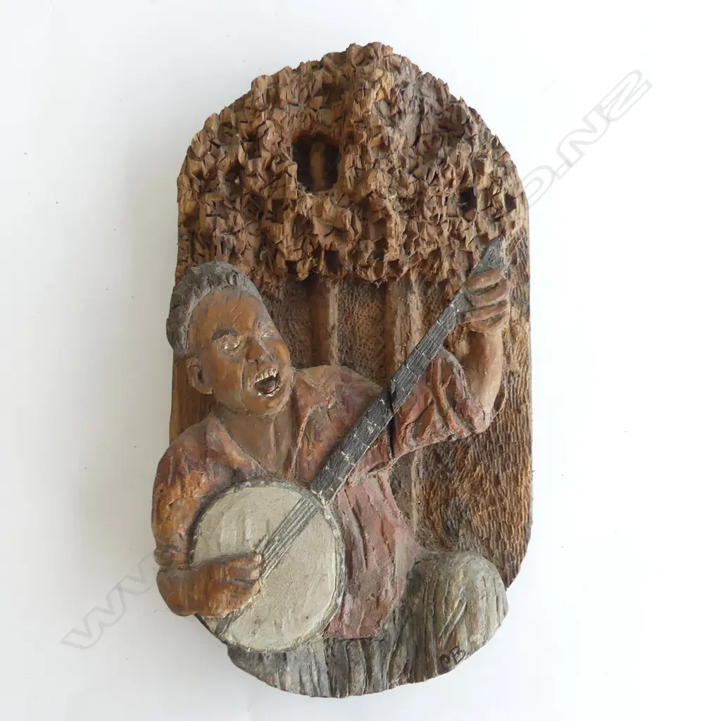 Four Conrad Breutsch (Gisborne) New Zealand colonial folk art carvings, Image 1++